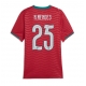 Portugal Nuno Mendes #25 Replike Domaci Dres za Ženska SP 2026 Kratak Rukav